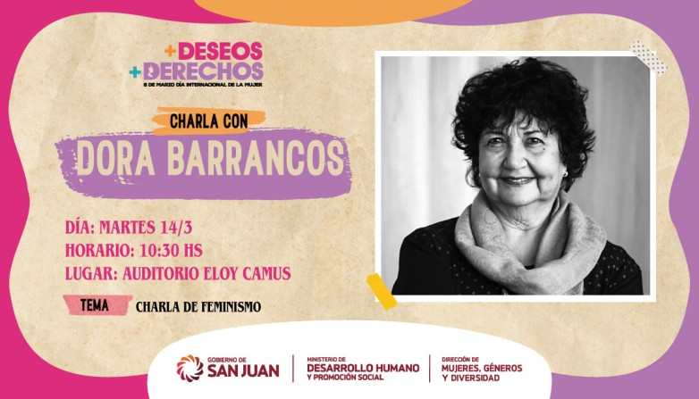 Dora Barrancos llega a San Juan a disertar sobre la “Historia del feminismo”