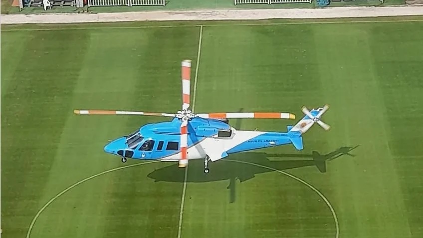 Con la economía en llamas, Alberto Fernández utilizó el helicóptero presidencial para dar una entrevista