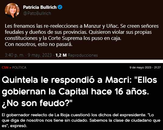La nueva descalificación política: “Sos un feudo”
