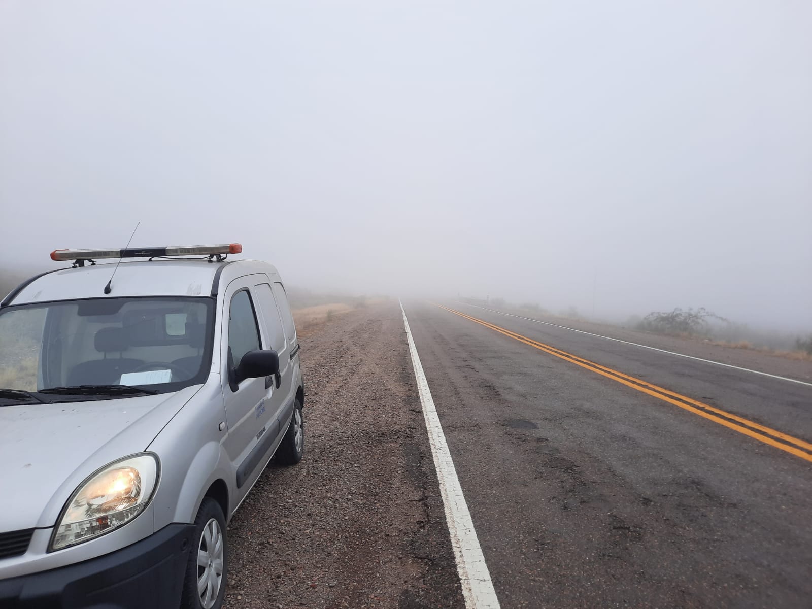 Advierten conducir con precaución por neblina y llovizna en RN 40