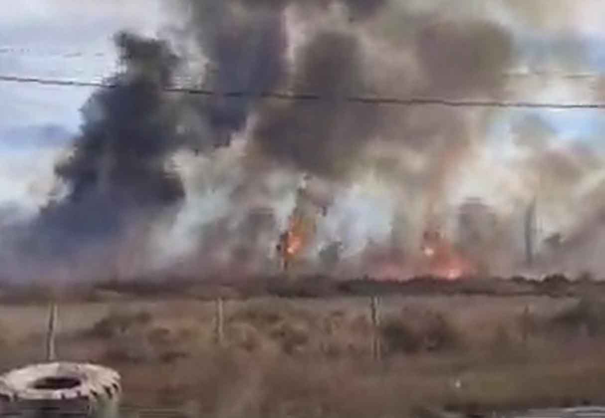 Niños iniciaron un incendio y dejaron sin luz a toda una zona en Sarmiento