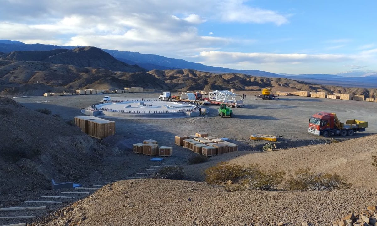 Fuerte impacto en Barreal por el armado del radiotelescopio