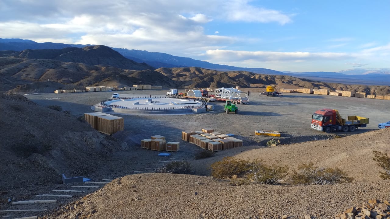 Fuerte impacto en Barreal por el armado del radiotelescopio