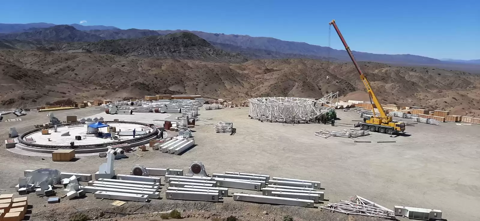 El viernes hacen el inicio formal del montaje del radiotelescopio