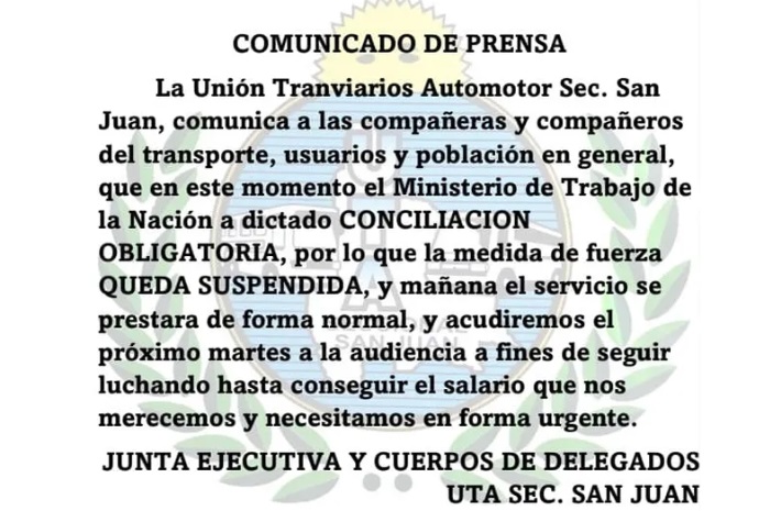 comunicado