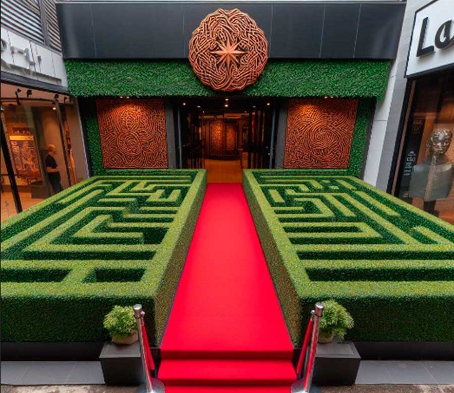 Alfombra roja para entrar, laberinto para salir