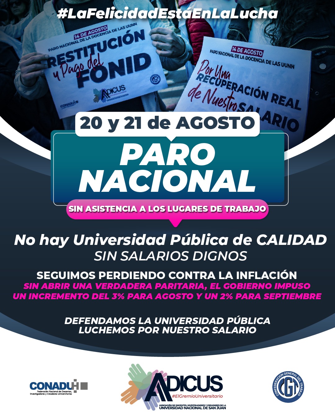 Universitarios paran por 48 horas