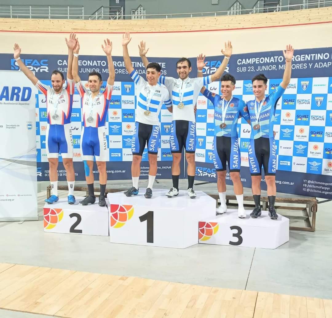 Argentino de pista: En el último día de competencia “La Sanjuanina” logró tres medallas de oro y conquistó el medallero
