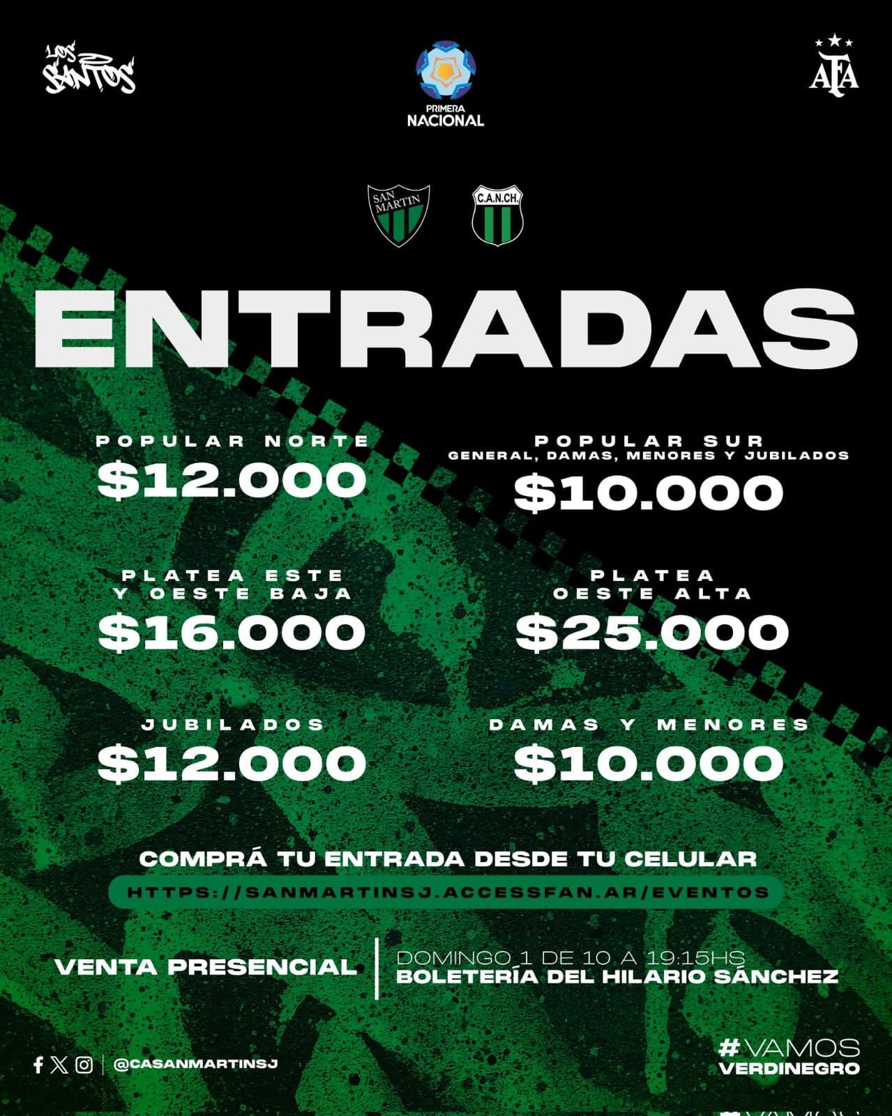 San Martín se prepara para la vuelta de las semifinales del reducido