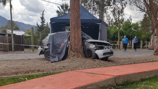 Un joven aprendía a manejar, iba sin cinturón y se estrelló contra un árbol en Zonda: Falleció al instante