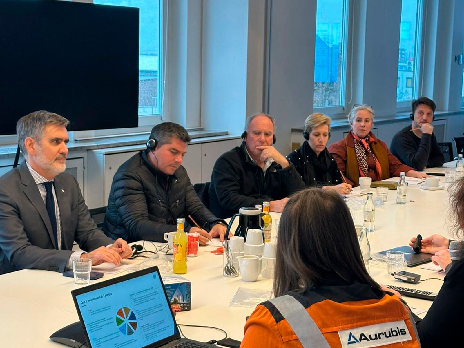 Marcelo Orrego comenzó su agenda en Europa con una visita a la empresa líder en reciclaje de cobre