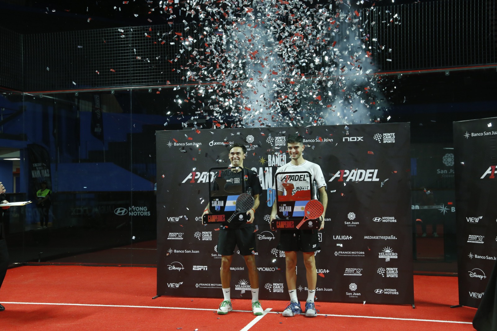 Ramiro Pereyra y Juan Ignacio De Pascual gritaron campeón en el A1 de Pádel Banco San Juan Open