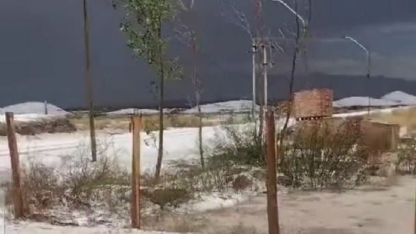 Revuelo en Iglesia por un manto de granizo que cayó en la tarde del martes