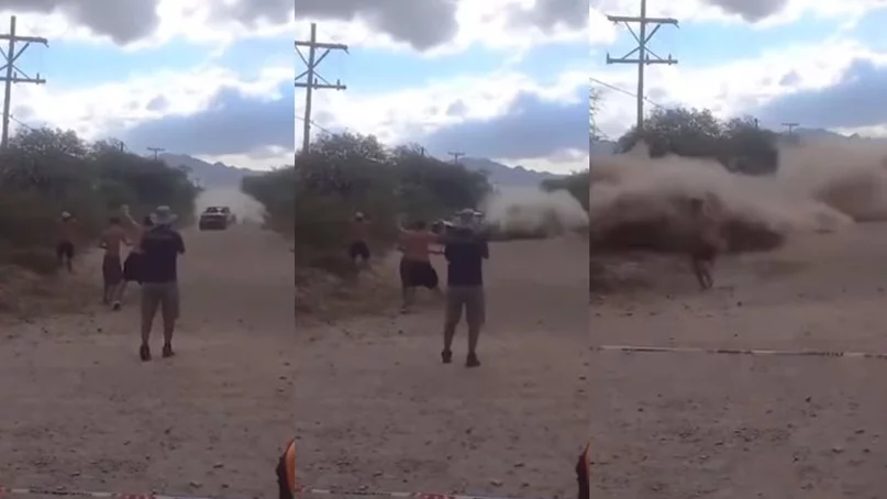 Grave imprudencia en Valle Fértil: Espectadores del Safari tras las Sierras casi fueron atropellados