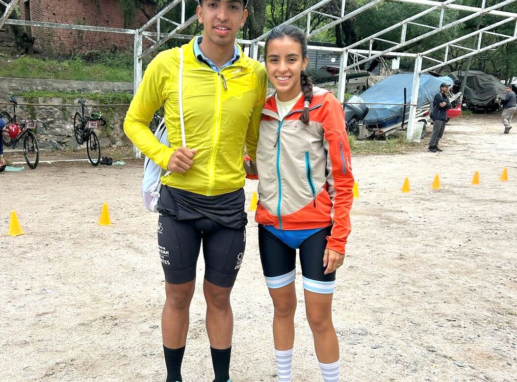 Luciano Frías y Daiana Frías ganaron en Catamarca el Triatlón Las Pirquitas