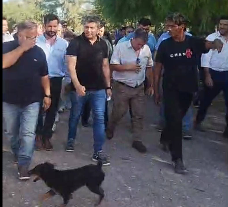 El Gobernador visitó las zonas inundadas de Albardón tras las fuertes tormentas