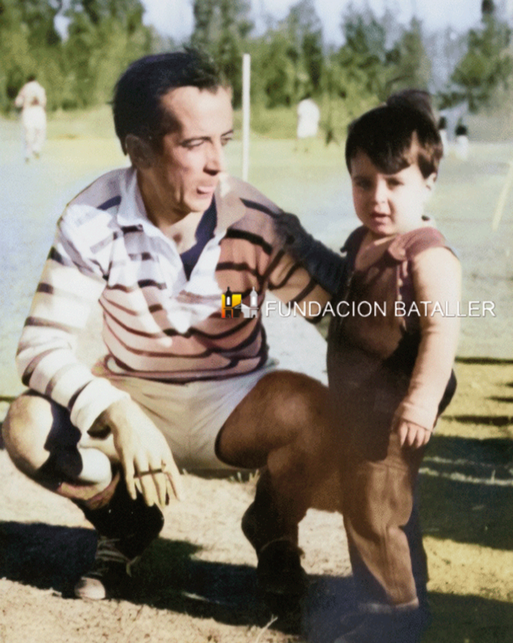 El jugador de rugby y su hijo