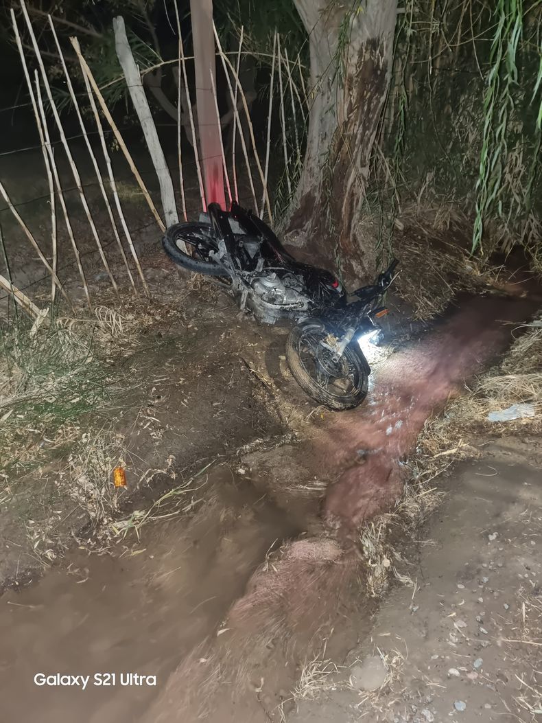 Un motociclista se estrelló contra un árbol al quedarse dormido