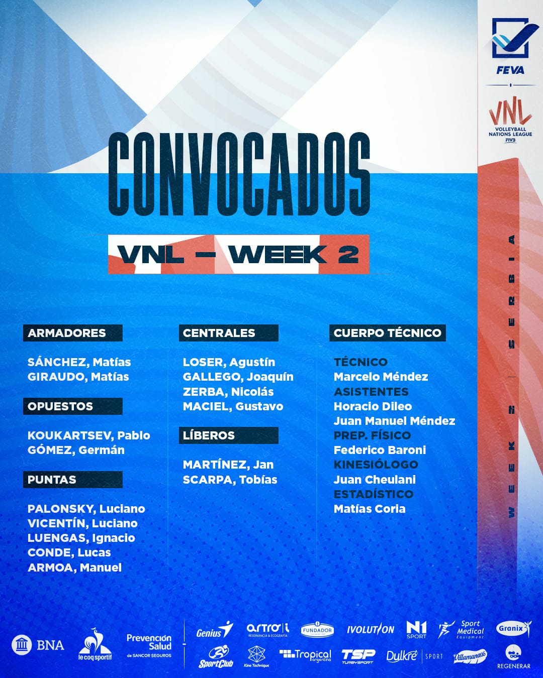 Voley: Argentina se prepara para comenzar el segundo Weekend de la VNL