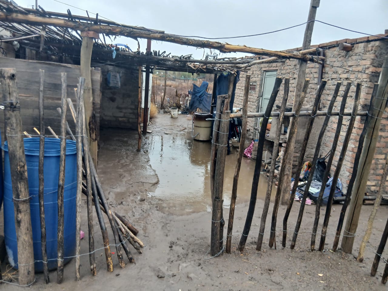 Las persistentes lluvias provocaron familias evacuadas y afectadas en distintos departamentos de San Juan