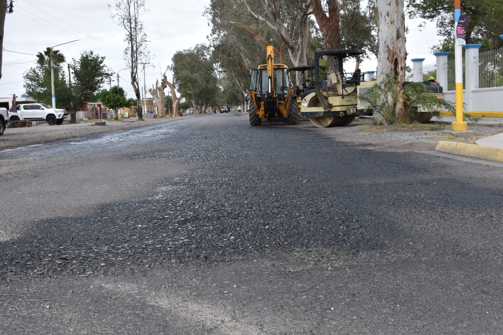 Comenzó la repavimentación de un tramo clave en Rawson