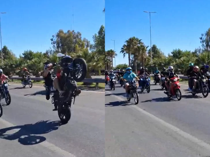 Motorizados y bocinazos: el último adiós a Axel Barrera en Chimbas