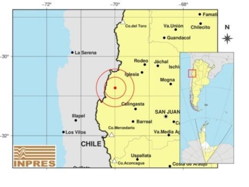 Sismo de magnitud 4,7 se registró en la noche del lunes en el Gran San Juan