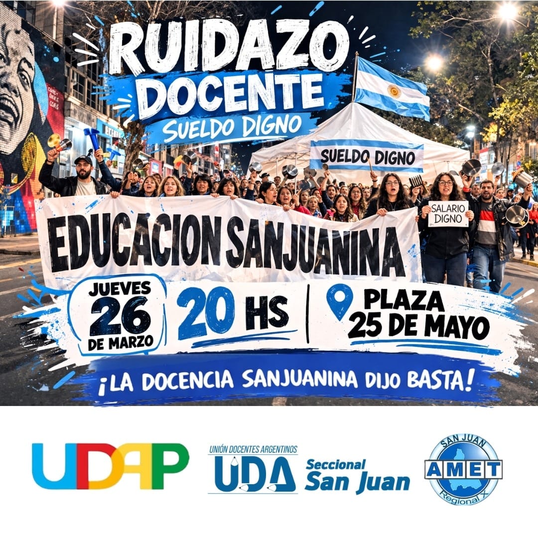 Ruidazo docente en plazas departamentales en reclamo de mejora salarial