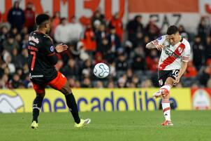 Con gol agónico, River rescató un empate ante Bragantino y quedó a un paso de los octavos de la Sudamericana (VIDEO)