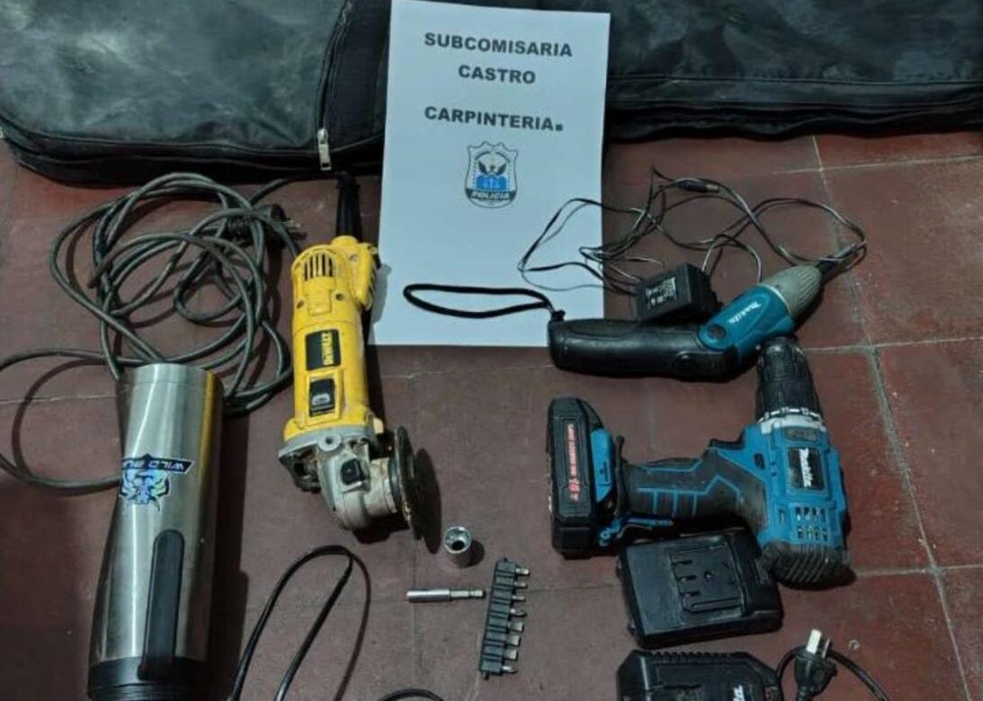 Secuestran herramientas robadas