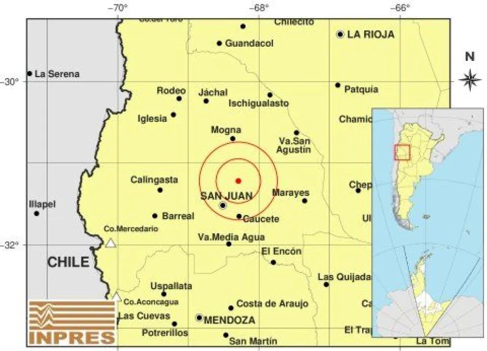Un temblor de 4,4 grados sacudió San Juan y se produjo poco después de un fuerte sismo en Chile