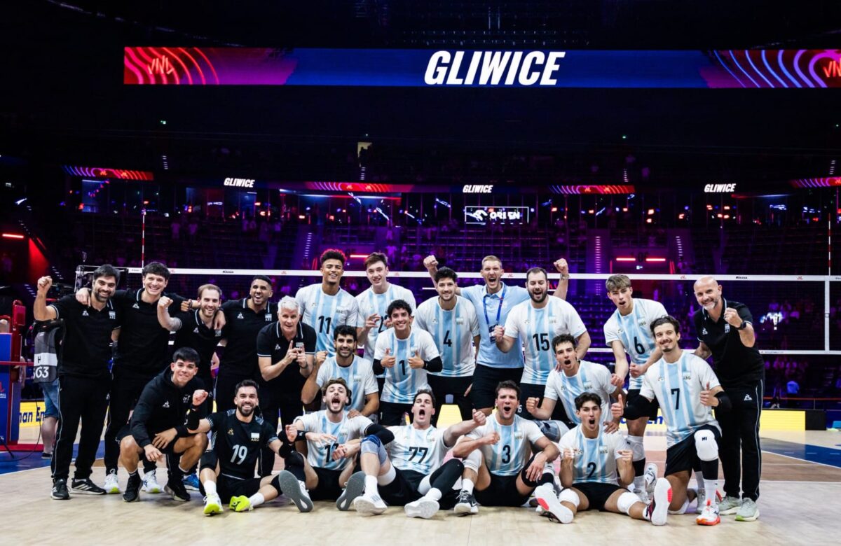 Argentina sumó su primer triunfo en la VNL ante Alemania