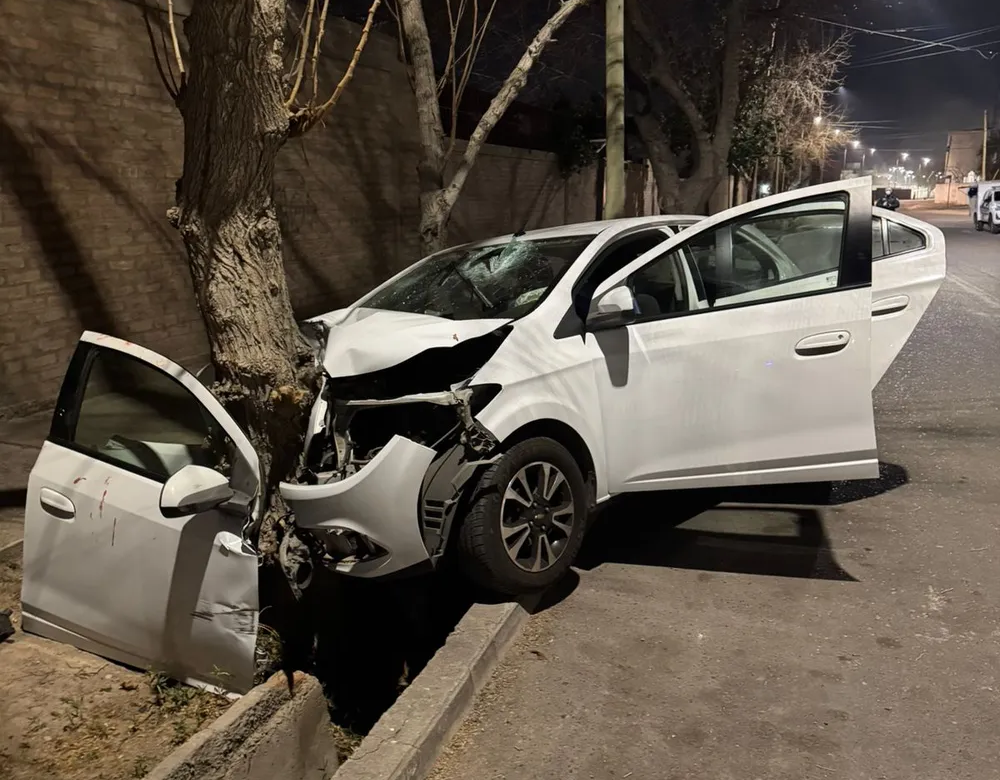 Tragedia en Capital: un hombre murió tras impactar contra una camioneta y un árbol