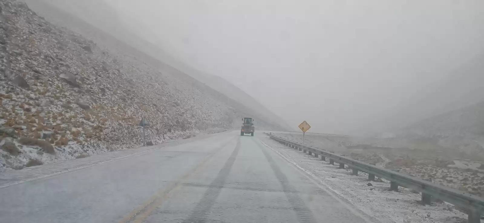 Nieve y calzadas congeladas: Vialidad Nacional pidió extremar los cuidados al circular por rutas de San Juan