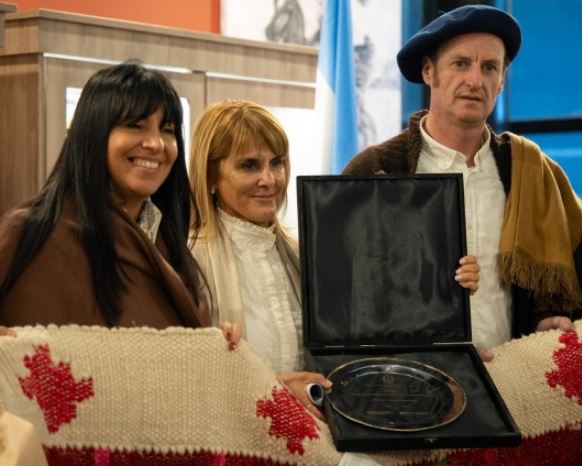 Artesanas Ramona Pérez de Jáchal y Elisa Mondaca, de Iglesia,