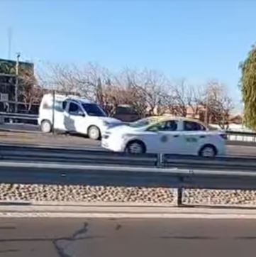 Irresponsable: ingresó en contramano a la Avenida Circunvalción
