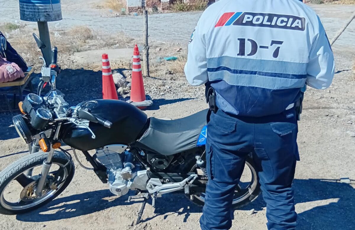 Moto recueprada tras robo