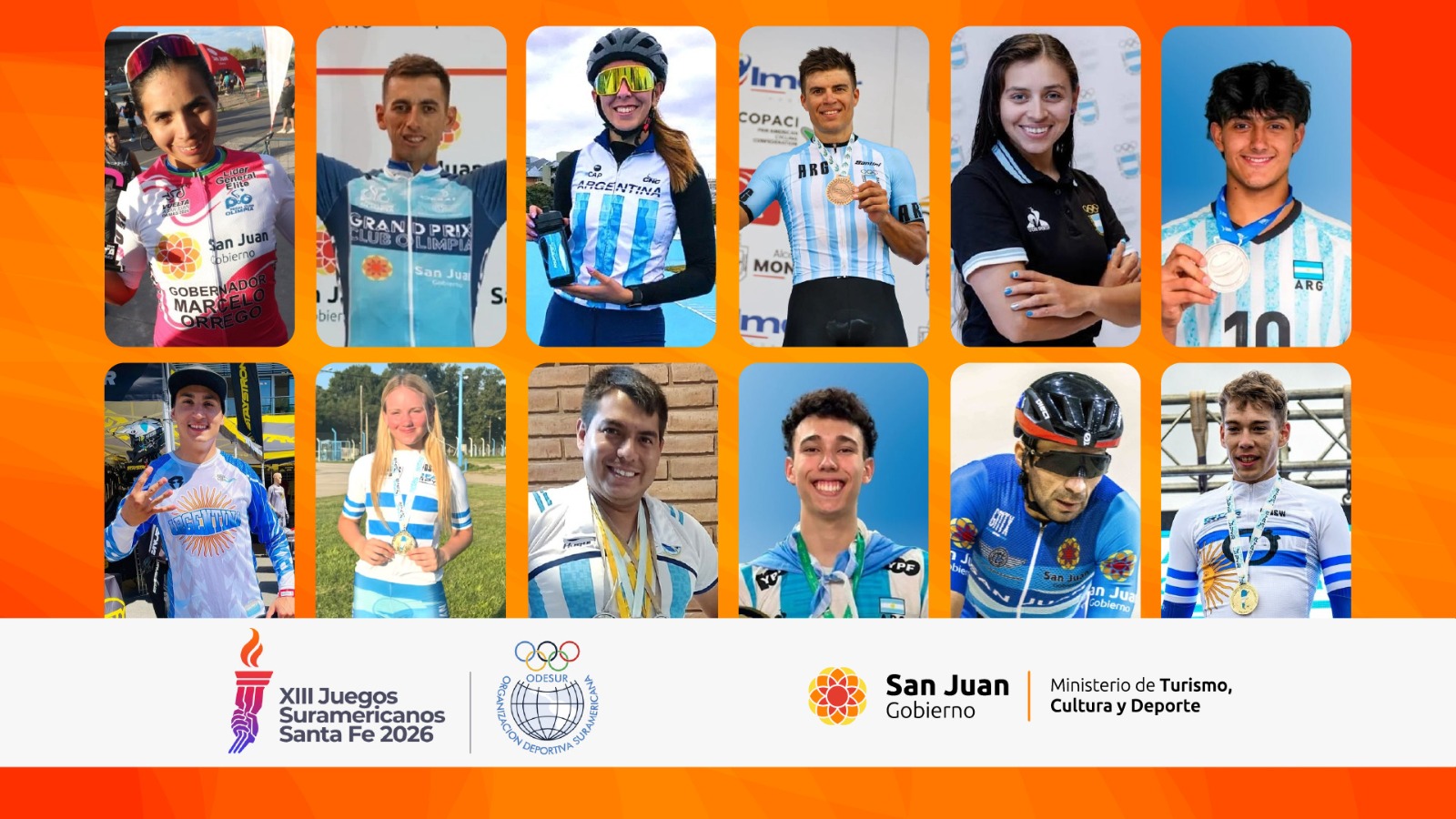 Doce deportistas sanjuaninos integrarán la delegación argentina en los Juegos Odesur Santa Fe 2026