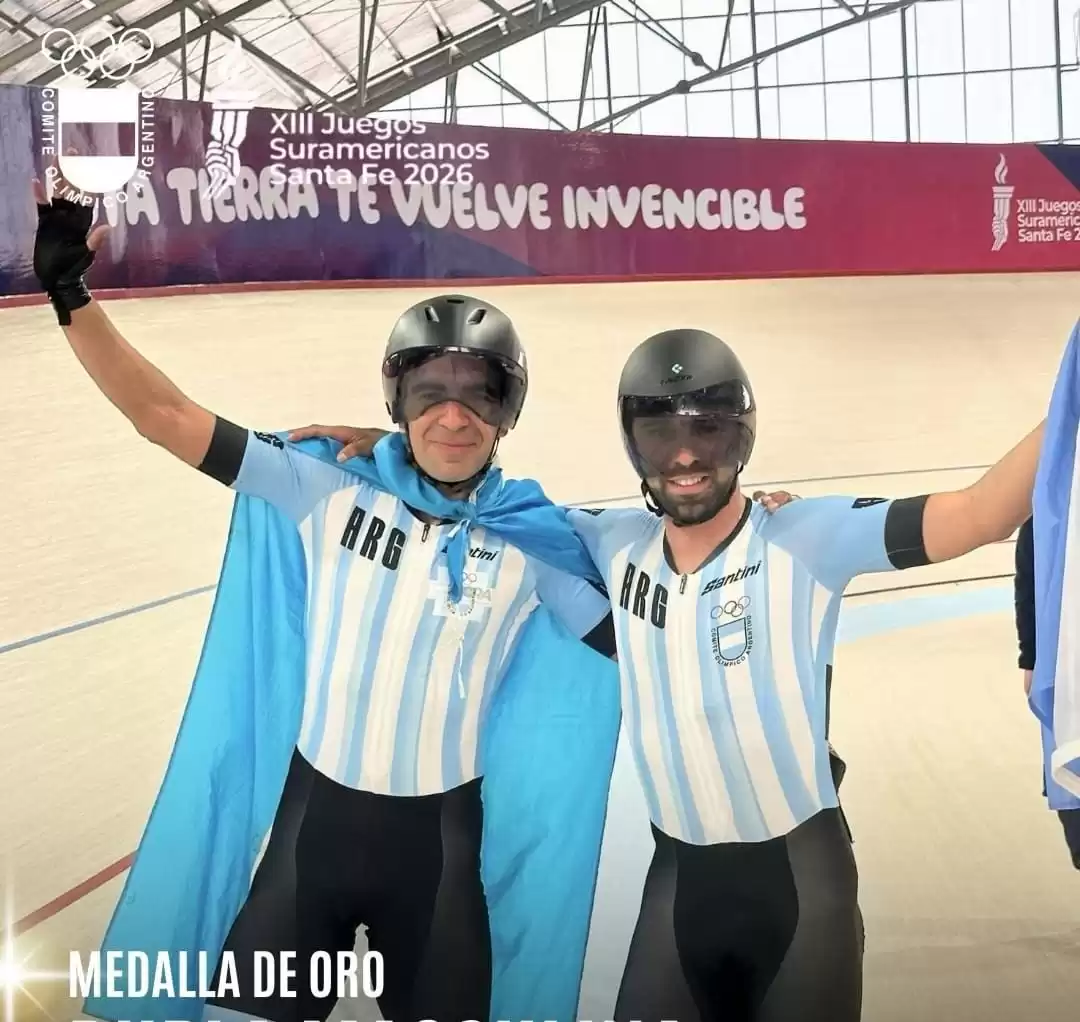 Rubén Ramos logró la medalla de oro en la prueba Madison y Argentina suma nuevos podios sanjuaninos en los ODESUR 2026